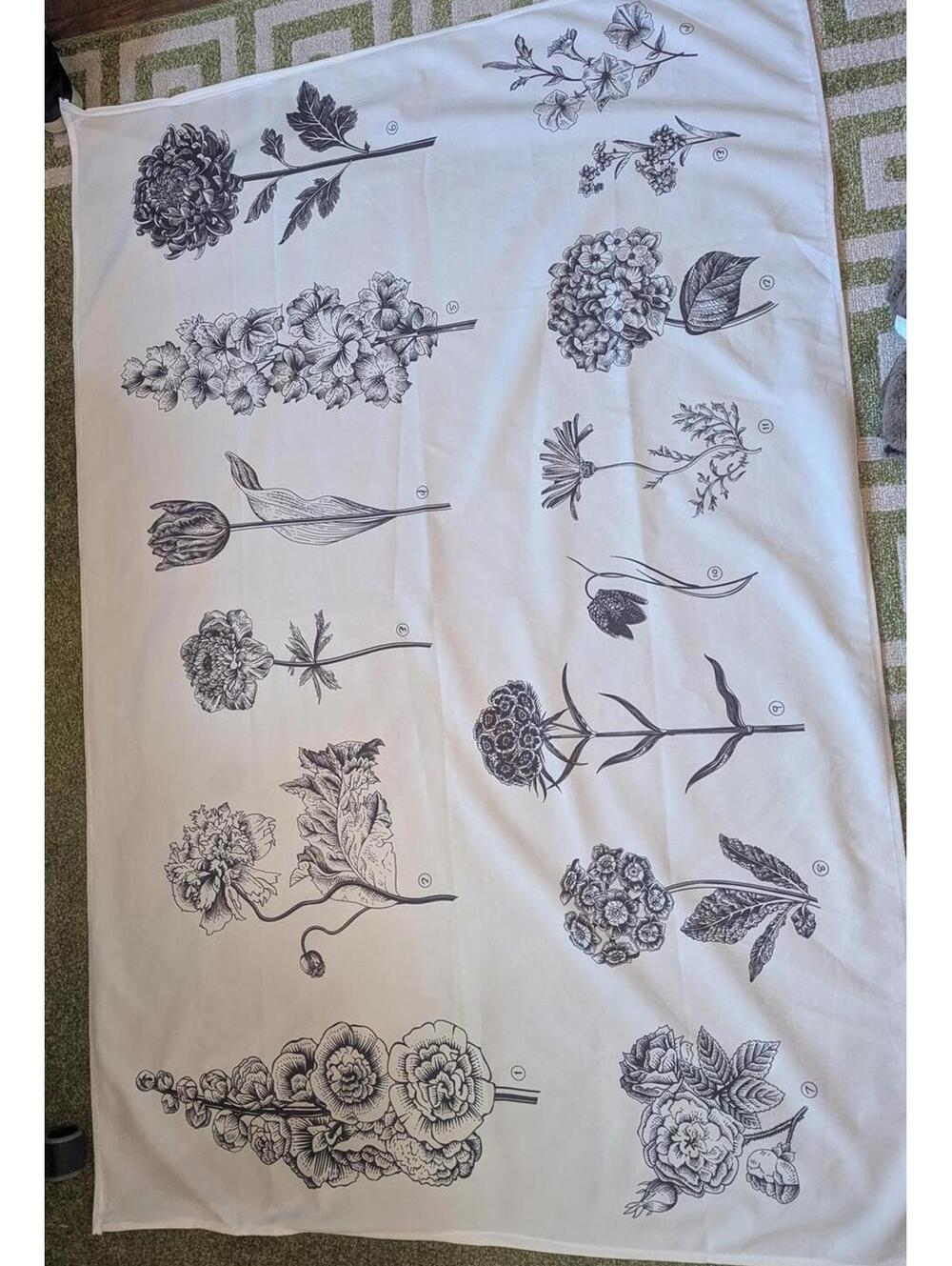 Floral Print 100% Flannel Tapestry 150x100 cm